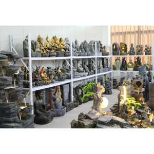 เครื่องประดับสวนตกแต่งภูมิทัศน์สร้างสรรค์น้ำพุช้างน้ำพุไม้พร้อมไฟ LED สำหรับกลางแจ้ง - Product Image 4