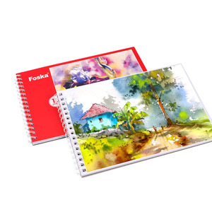 FOSKA Livraison Rapide 12 Feuilles Premium Pages Épaisses 100% Coton Papier <span class=keywords><strong>Aquarelle</strong></span> 300GSM pour Professionnels et Débutants - Product Image 1