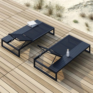 Chaise longue double de luxe en aluminium moderne pour patio, mobilier de jardin haut de gamme pour plage et piscine - Product Image 5