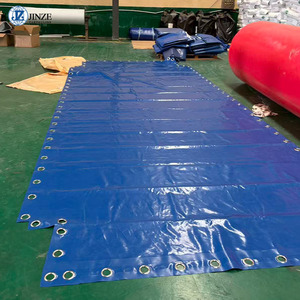 Lona de Poliéster Recubierta con Cuchilla de 650 g/m², Retardante de Llama B1 <span class=keywords><strong>M2</strong></span>, para Cubrir Contenedores en Proyectos de Construcción - Product Image 4