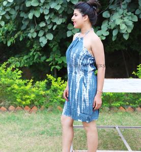 New Arrivals 2020 Women's Wear Rayon Batik Tie Dye <b>Romper</b> - Product Image 3