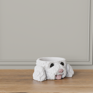 Toplu hayvan kafa yüz şekilli porselen oyuncak minyatür oyuncak ayı kaniş küçük cins köpek yemekleri seramik su gıda Pet köpek maması kaseleri - Product Image 5