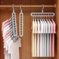 Cintre à vêtements multifonctionnel rotatif à 360 degrés, pliable en plastique, conception à 9 trous, gain de place pour chambre à coucher, salon, armoire simple