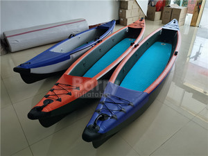 Canot de pêche <span class=keywords><strong>gonflable</strong></span> non permanent pour 2 personnes, bateau à rames, <span class=keywords><strong>Kayak</strong></span> <span class=keywords><strong>gonflable</strong></span> avec option d'entraînement à pédale - Product Image 5