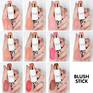 Custom Pink <strong>Blush</strong> Luxury Multi Use Cosmetics High Quality Waterproof Long Lasting Rubor <strong>En</strong> Barra Face Makeup Cream <strong>Blush</strong> <strong>Stick</strong> - Product Image 4
