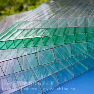 Pannello trasparente in policarbonato a prova di Uv pannello a prova di perdite del tetto pannello cavo della serra 6mm
