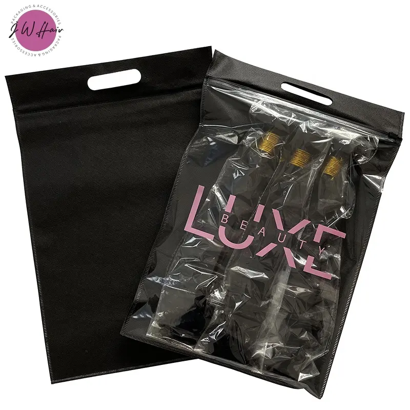 Custom ECO-Friendly zip lock bag T Shirt Clothing Hair Extensions Shopping Bag Zipper Bags