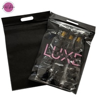 Sac à fermeture éclair écologique personnalisé, sac à fermeture éclair pour vêtements, extensions de cheveux, sacs de shopping