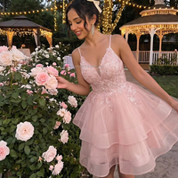 Robe de bal à sequins pour femme, robe de soirée en tulle sans manches, col en V personnalisé, appliques en dentelle, robe de soirée de luxe 2026