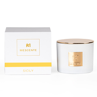 Mescente Gold Dekorative Matte Luxus Duftkerze im Becher Kerzenglas mit Box