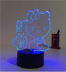 新款可定制 3D ABS 儿童夜灯，带 RGB 16 色遥控，可爱 LED 床头灯，适合儿童房装饰礼物 - Product Image 4