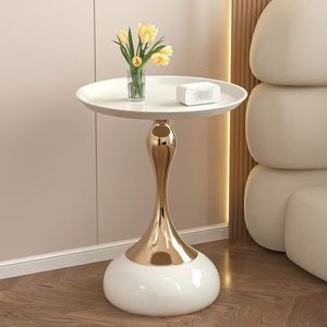 Mesas de Centro Móviles Pequeñas, Redondas, de Metal Retro, Estilo Nórdico, Portátiles, Modernas y de Lujo para Sala de Estar, <span class=keywords><strong>Mesa</strong></span> Auxiliar de Dormitorio - Product Image 4
