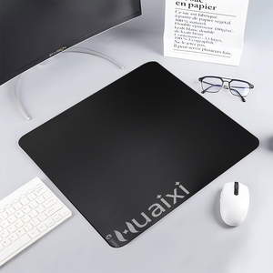 Custom Logo Black Tempered Glass Gaming Mouse Mat Ultra-Smooth Micro-Etched Surface Shatter Resistant with Silicone Base OEM - Product Image 6