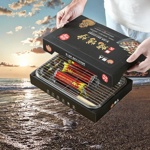 Parrilla Portátil Mini <span class=keywords><strong>Desechable</strong></span> de Acero Inoxidable con Altura Ajustable, Dispositivo de Seguridad contra Llamas, Nueva Parrilla Instantánea para Picnic - Product Image 3