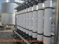 Guangzhou purificateur d'eau automatique UF 10M3 membrane filtre PVDF PVBF filtres avec cartouche ro traitement de l'eau 2000l/h meniral