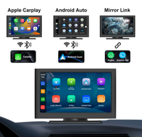 Cámara de Coche con Pantalla Táctil IPS HD de 7 Pulgadas, Navegación GPS Inalámbrica CarPlay, Cámara de Reversa, Pantalla Dividida, Estéreo, USB