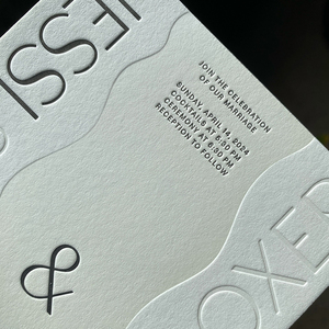 Tùy Chỉnh 600G-700G Bông Giấy Letterpress Bưu Thiếp Dập Nổi Cá Nhân Lời Mời Và Cảm Ơn Bạn Thẻ Cho Bao Bì - Product Image 3