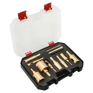 12Pcs 6-35 milímetros Diamante Revestido Brocas Set Buraco Kit Viu para o Mármore De Vidro Telha de Pedra de Granito Em Cerâmica