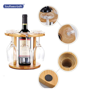 Kệ Để Chai Rượu, Kệ Treo Ly Rượu Bằng Tre - Product Image 1