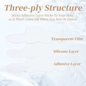 XF001 Patchs faciaux en silicone réutilisables, transparents, <span class=keywords><strong>anti</strong></span>-<span class=keywords><strong>rides</strong></span>, pour le soin du <span class=keywords><strong>visage</strong></span>, pour femmes - Product Image 2