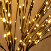 Branches de brindilles LED créatives en plastique, arbre artificiel, 20 lampes, vase floral à piles, Branches, lumières, décoration de la maison
