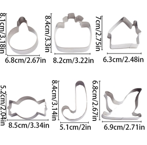 Vente chaude En Acier Inoxydable Père Noël Arbre De Noël DIY Gâteau Outils Moule À Biscuits pour La Fête De Noël Festival Cookie Cutter - Product Image 3