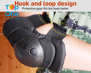 Top One réglable moto cyclisme équitation protecteurs de sécurité genouillère coudières tactiques - Product Image 4