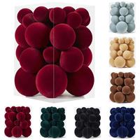 Boules de Noël floquées, lot de 38 pièces, faites à la main, pour suspendre à l'arbre, 4, 6, 8 cm, décoration de Noël pour la maison et le bureau, vente en gros