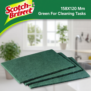 Tampone Abrasivo Scotch-Brite 158X120 Mm Verde Per Lavori di Pulizia - Product Image 3