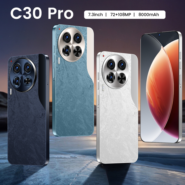 Original Techno C30 Pro Smartphone 16GB+1TB Android Cell Phone Deca Core CPU Dual SIM Card Dual Mobile Global Version Low