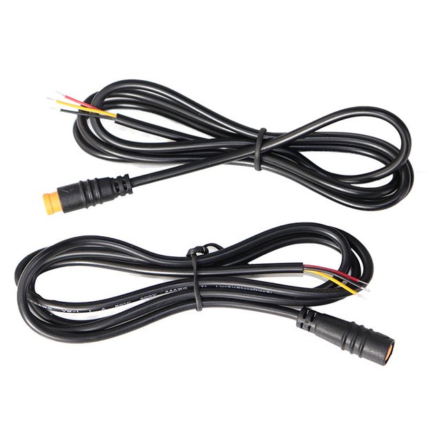 M8 Waterproof Copper Conductor 4Pin Male Female Single Head 8P/2P-6P/3P Electric Vehicle Adapter Cable PVC Automotive Use