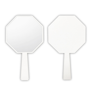 Octagon Shape Custom Logo Hand <b>Mirror</b> Made Of ABS Plastic Pocket Size For Women Makeup - Product Image 4
