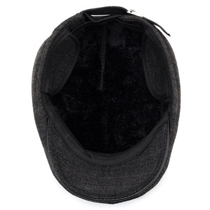 Gorro <span class=keywords><strong>de</strong></span> Invierno a Rayas para Hombre, para Padres y Abuelos <span class=keywords><strong>de</strong></span> Mediana Edad y Mayores, 100% Algodón, Ajustable - Product Image 5