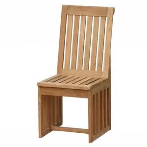 简单设计专业木质柚木维京餐椅户外家具作为花园椅子庭院家具印度尼西亚