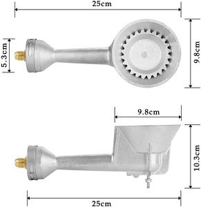 Tête <span class=keywords><strong>de</strong></span> brûleur <span class=keywords><strong>de</strong></span> cuisinière à gaz ronde en fonte haute pression pour <span class=keywords><strong>propane</strong></span>, avec raccord en laiton, pour usage domestique, extérieur, camping, barbecue et cuisinière commerciale - Product Image 3