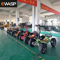 Kart électrique tout-terrain à quatre roues LEODOO pour adultes avec design pliable, lumières LED, freins hydrauliques, autonomie de 60 à 80 km