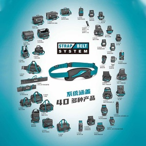 <b>Makita</b> Tool <b>Bag</b> 15-19 Pockets 200 Lb Capacity Adjustable Strap Water Resistant Canvas Toolbox - Product Image 5