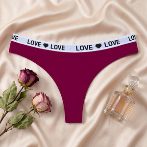 Tangas de algodón para mujer al por mayor, bragas tipo T-back sexys de talle bajo, suaves, elásticas y transpirables para deporte - Product Image 3