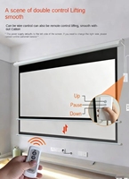 Écran de projection électrique en gros d'usine, écran blanc mat gris HD, 150 pouces, 4:3, télécommande électrique, écran de projection