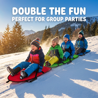 Tapis de glisse en PVC épaissi super lisse avec poignées antidérapantes, pliable, pour sports d'hiver à grande vitesse, pour enfants et adultes
