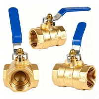 Robinet à bille manuel en laiton pour usage commercial en cuisine, raccord fileté interne, joint NBR/EPDM, taille de port 1/2 po-1 po, OEM