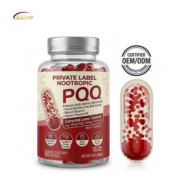 Private Label PQQ Capsules Anti Aging Cellular Energy Support OEM ODM Manufacturer Customized Brands Pure Healthy