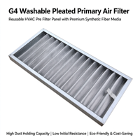 Filter Udara Panel Primer Lipat G4 yang Dapat Dicuci, Bingkai Aluminium, Pre Filter HVAC untuk Sistem Udara Segar & Pendingin Udara Sentral
