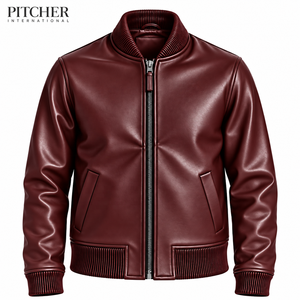 Mens <b>Genuine</b> Leather Jacket Manufacturer Cafe Racer Jacket Custom Design Low Minimum Order Factory USA - Product Image 5
