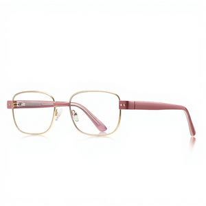 3178 Nouvelles Lunettes Anti-Lumière Bleue pour <span class=keywords><strong>Femme</strong></span>, Monture Métallique Fine, Motif Géométrique de Luxe, Verres PC, pour Ordinateur et <span class=keywords><strong>Maquillage</strong></span>, Transfrontalier - Product Image 3