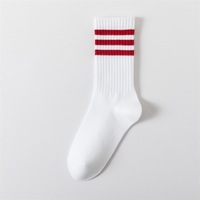 Chaussettes de sport à rayures, confortables et respirantes, pour femmes, vente en gros