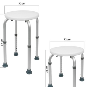 Silla de Ducha Bedy de Aleación de Aluminio, Altura Ajustable, Antideslizante, para Personas Mayores, Embarazadas y con Discapacidad, para Uso en el Baño - Product Image 3