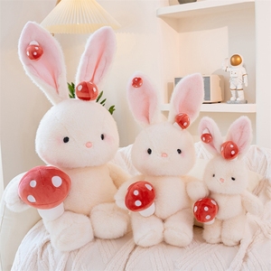 Coniglio all'ingrosso con funghi peluche peluche peluche peluche giocattoli di coniglio carino giocattoli di compleanno per bambini/regali di natale - Product Image 2