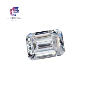 제조 업체 합성 에메랄드 컷 보석 도매 GRA VVS 다이아몬드 스톤 느슨한 moissanite DVVS 컬러 보석 moissanite 아니오 rev