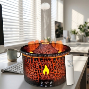 Humidificador de Aire Vulcano Personalizado con Fragancia, Diseño de Llama de Fuego Azul y Amarillo, Difusor de Aceite Esencial Eléctrico USB para Aromaterapia en Casa y Habitaciones - Product Image 1